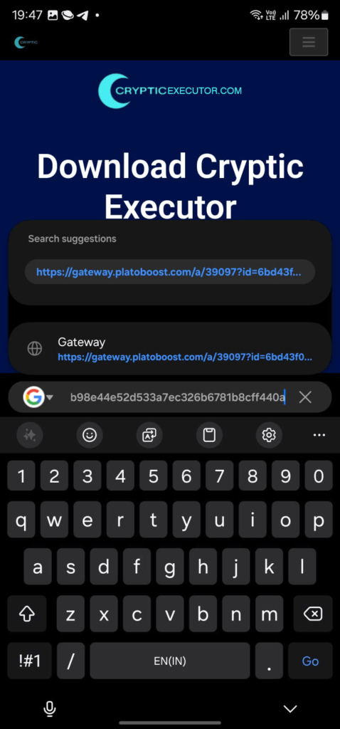 Cryptic Executor Key