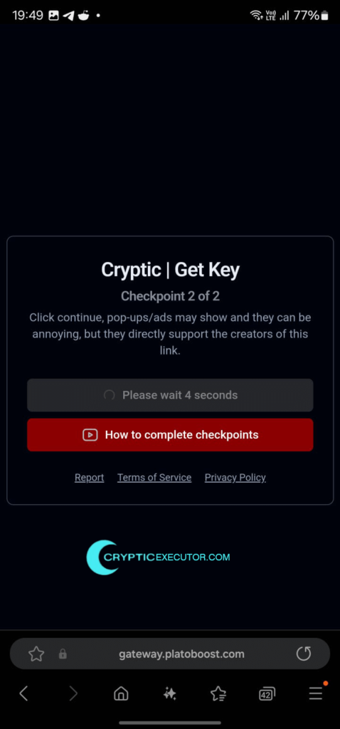 Cryptic Executor Key